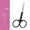 Stainless Steel Eyebrow, Nose, and Beauty Scissors with Round, Curved, and Pointed Heads