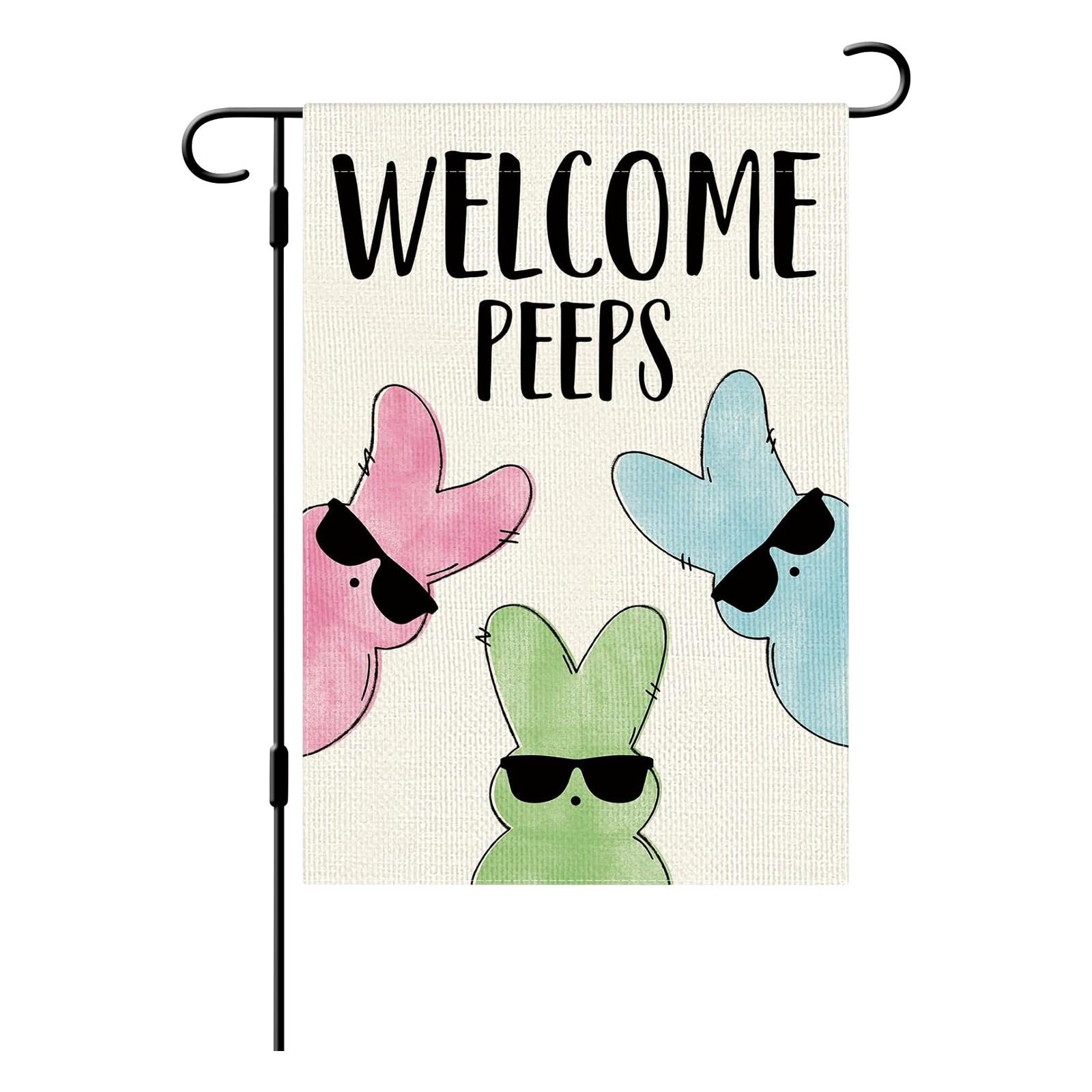 

Лавандові садові прапорці 12x18 дюймів, двосторонні зовні, весняна квітка, вітальна табличка, декоративні прикраси для святкового двору One Size