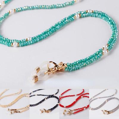 Bunte Perlen, Maskenband, Halskette, Brillenkette, Brillenhalter, Sonnenbrillen-Lanyard für Damen und Mädchen, Brillenband