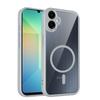 KEYSION Transparent Magnetic Phone Case for Samsung A07 5G A06 Silicone+PC HD Clear Shockproof Back Cover for Galaxy A06 A07 5G