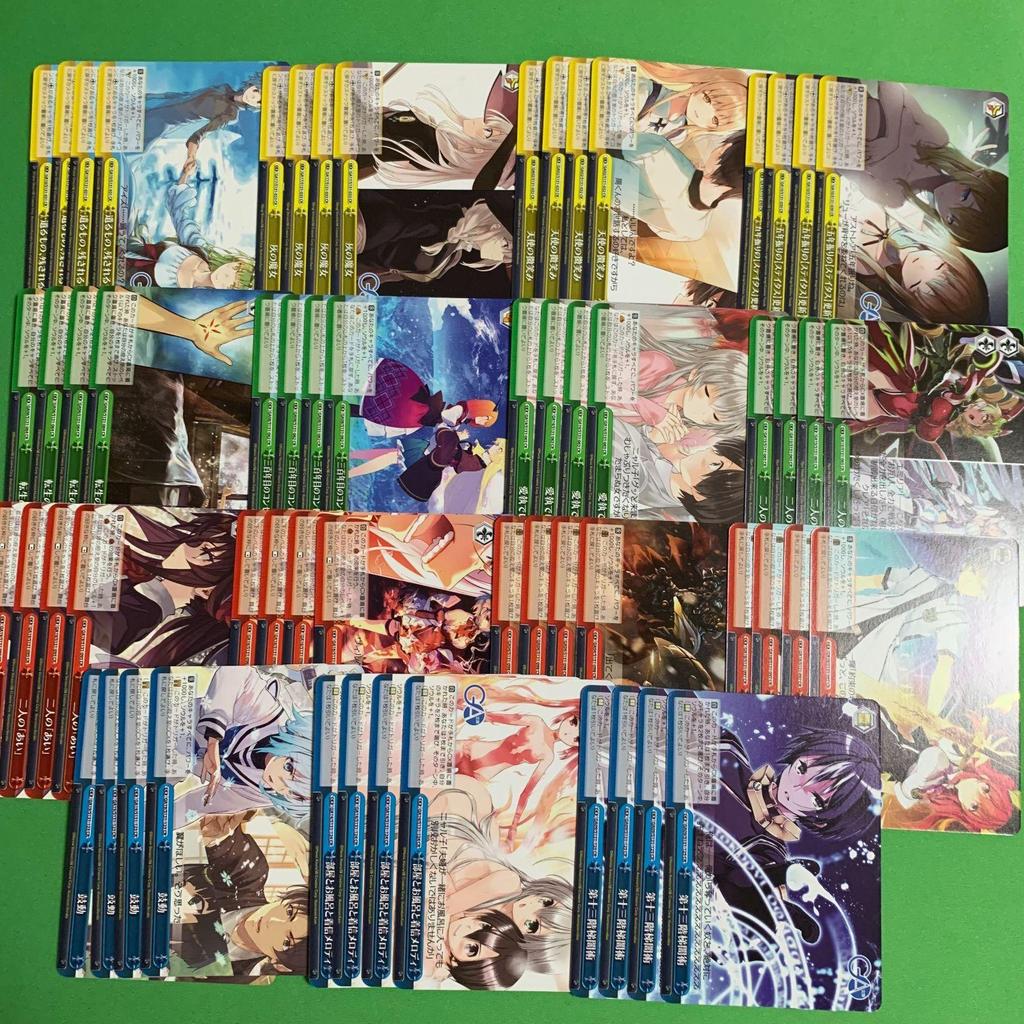 Used Weiss Schwarz GA Bunko RR and below 4-of-a-kind set