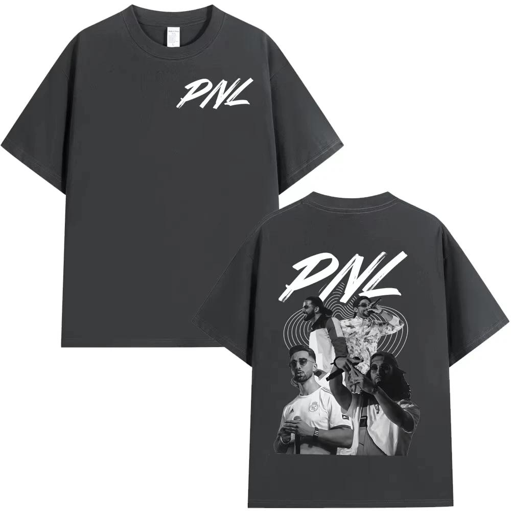 Rapper PNL Que la famille Alubm graphicsCotton music Tshirt Unisex 2026 New Summer Hip hop unisex Short sleeve shirt fan gifts