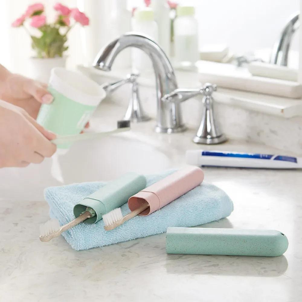 1pc Portable Travel Camping Toothbrush Tube Box Cover Water Filter Anti-dirty Bathroom Accessories Fashion Packaging Storage Box