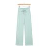 Lulu-Inspired High Waist Yoga Pants - Drawstring Straight Leg with Loose Drape for Casual Sports