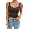 Square Neck Sleeveless Summer Crop Top White Women Black Casual Basic T Shirt Off Shoulder Cami Sexy Backless Tank Top