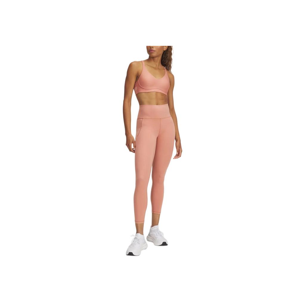 Under Armour Meridian Soft Series Slim Fit Versatile Training 3/4 Sports Pants Women bottoms Mocha-Rose 1382525-696