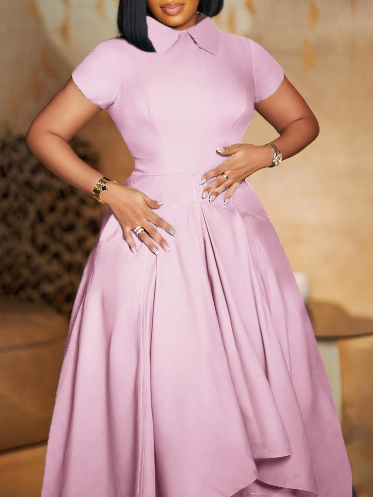 Women's Elegant High Waist Evening Dress - 2024 Summer Fashion, Big Swing Skirt for Banquets & Parties