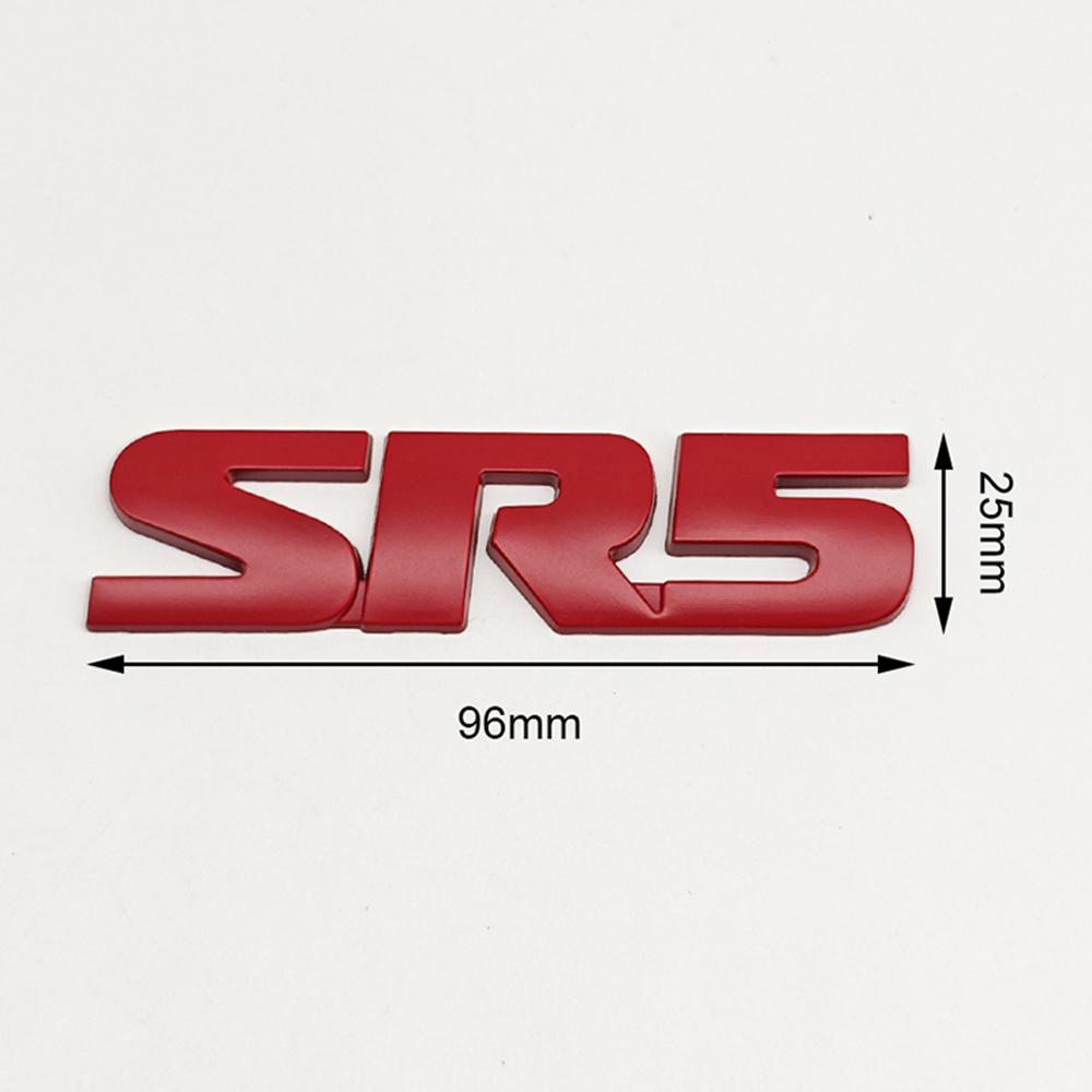 3d Metal Letters Logo SR5 Emblem Car Fender Door Side Badge SR5 Sticker for Toyota Tundra Hilux Tacoma 4runner SR5 Acessories