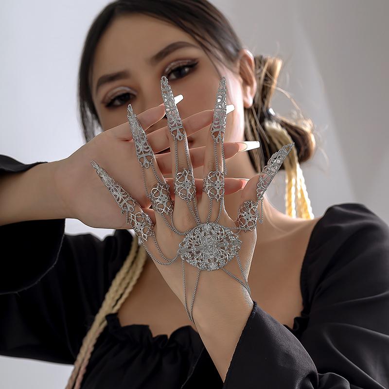 

1шт преувеличенный готический металлический браслет аксессуар для танцовщицы живота серебряный