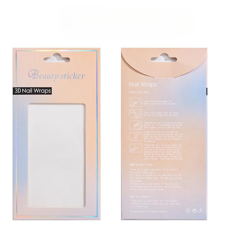 Nálepky na nehty, nálepky na nehty, nástroje a doplňky na manikúru, papírové karty, škrabky na nehty, pomerančové dřívka, alkoholové ubrousky, lze kombinovat podle přání