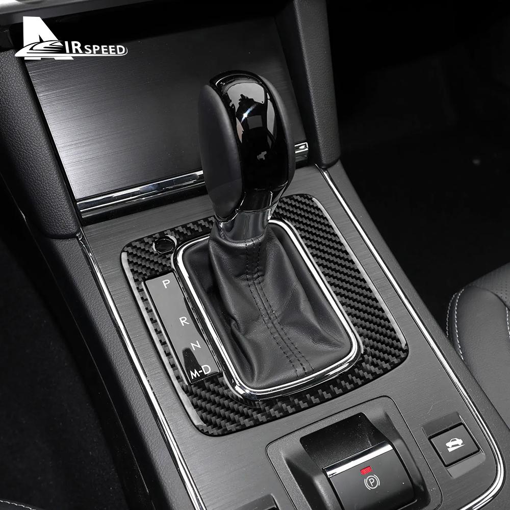 Real Carbon Fiber For Subaru Legacy Outback 2015 2016 2017 2018 2019 Accessories LHD RHD Car Gear Shift Panel Sticker Trim