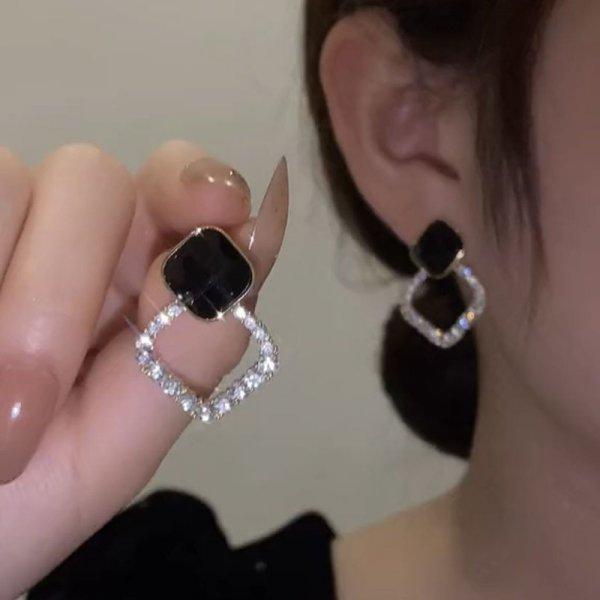 

New Exquisite Zircon Flower Drop Earrings for Women Korean Elegant Luxury Long Tassel Earring Girls Party Temperament Jewelry