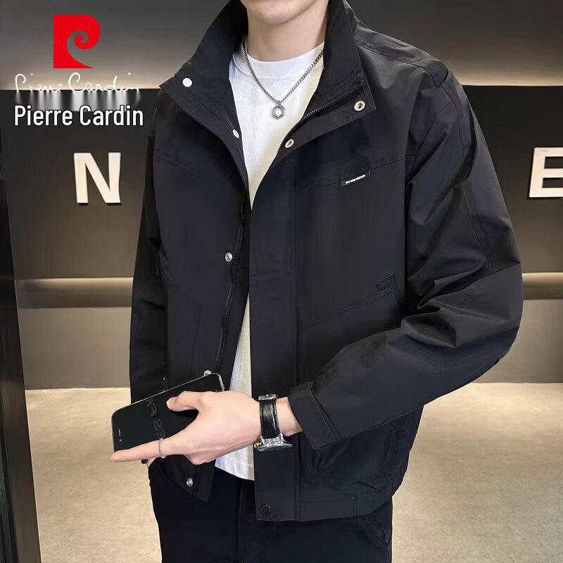 Pierre Cardin Men's Loose Fit Stand Collar Jacket