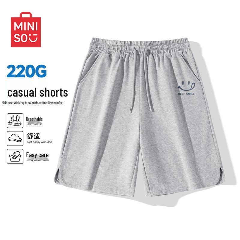 MINISO Men s Summer Relaxed Fit Five-Point Shorts L