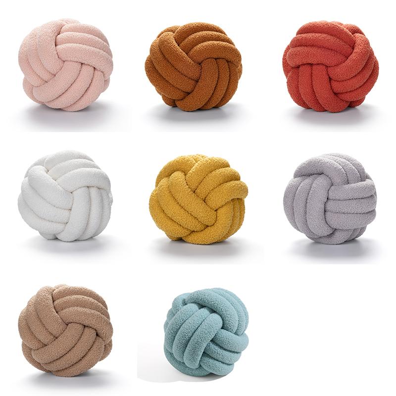 Knotted Plush Soft Knot Ball Cushions Bed Stuffed Pillow Home Decor Cushion Ball Waist Back Sofa Decoration Dolls Toys For Kids