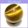 Esfera Cristal de Quartzo Olho de Tigre Asiático Amarelo Escuro Raro Cura Cristalina Presente Natural 2040mm
