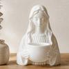 3D Printed Home Accessory Half-Body Goddess Statue, Elegant Bust Figurine with Storage Desktop Succulents Planter Container for Candle Jewelry,