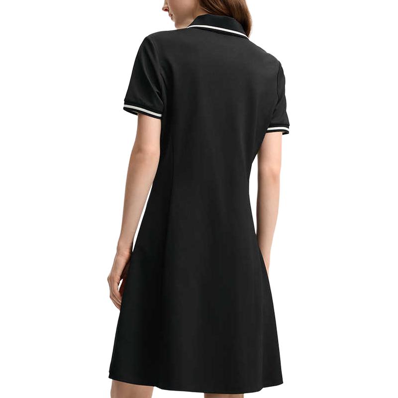 Fila Heritage Logo Short Sleeve Dress Women Dresses Black F11W538309F-BK