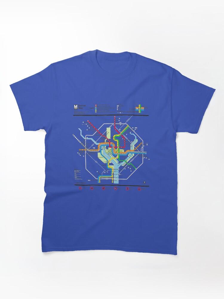 Metro Washington DC Metro Map Silver Line Classic T-Shirt
