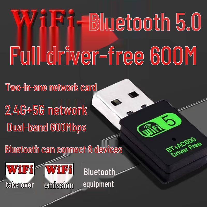 Adaptador de Red Inalámbrica de Doble Banda 5G WiFi 6 y Bluetooth 5.4 para Portátiles y Ordenadores de Escritorio