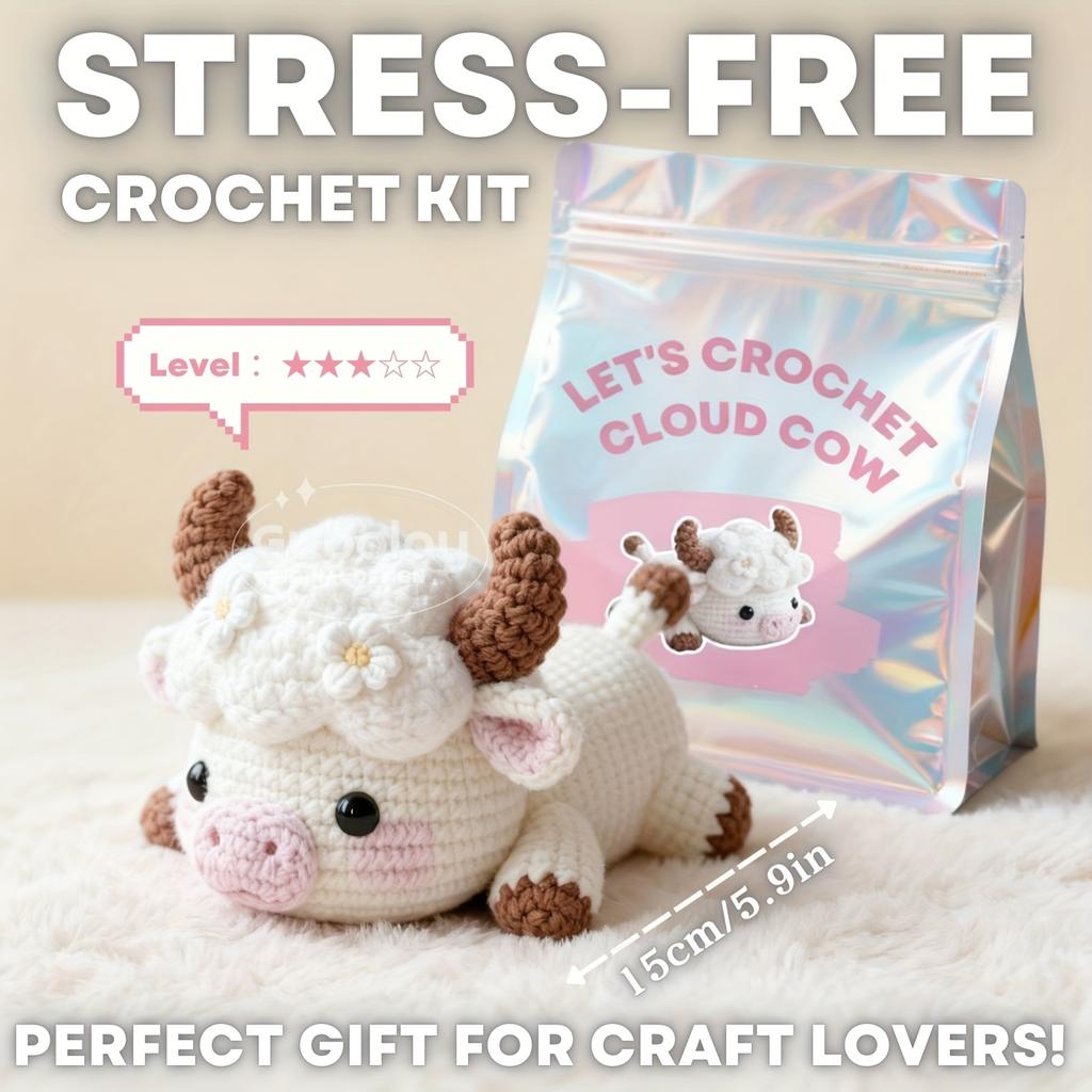 Crochet Material Package, Crochet Doll Collection, DIY Yarn Ball, Hand Woven Doll Ornament