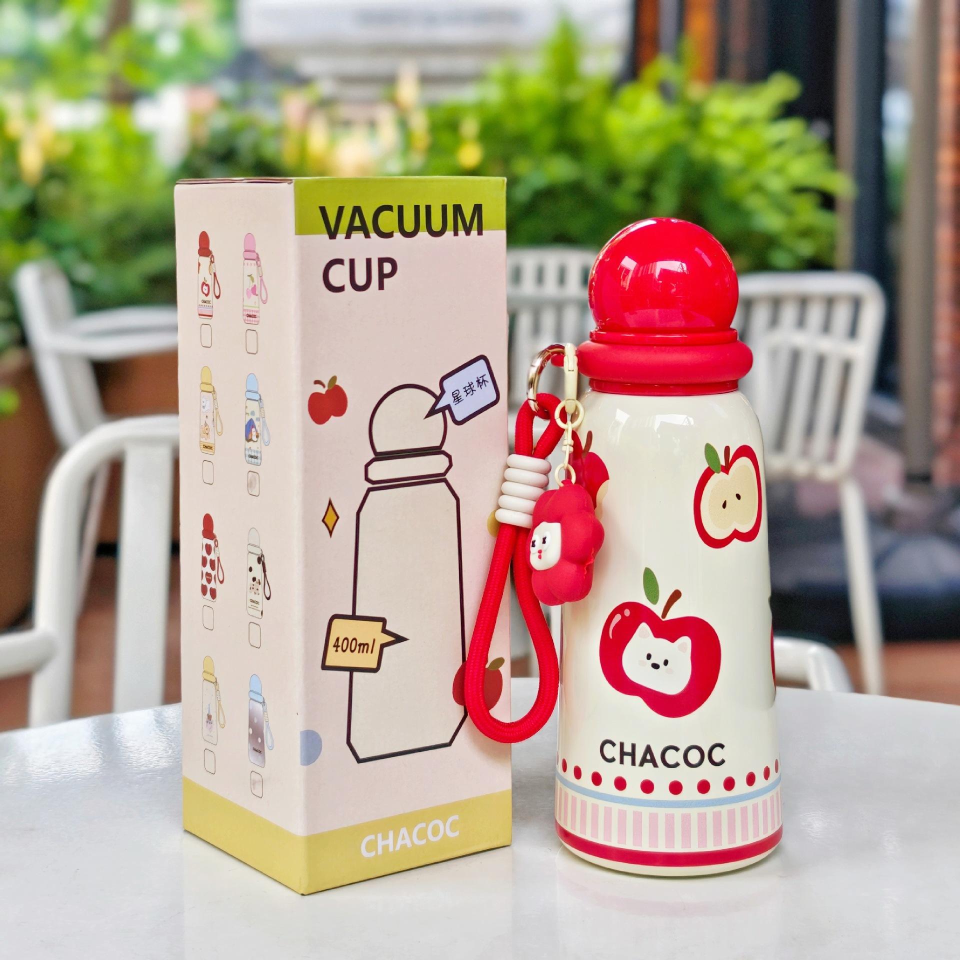 

Exquisite stainless steel thermos cup fashionable women s water cup with pendant portable cup 400ml