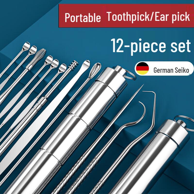 12-Piece Stainless Steel Earwax Removal Tool Kit