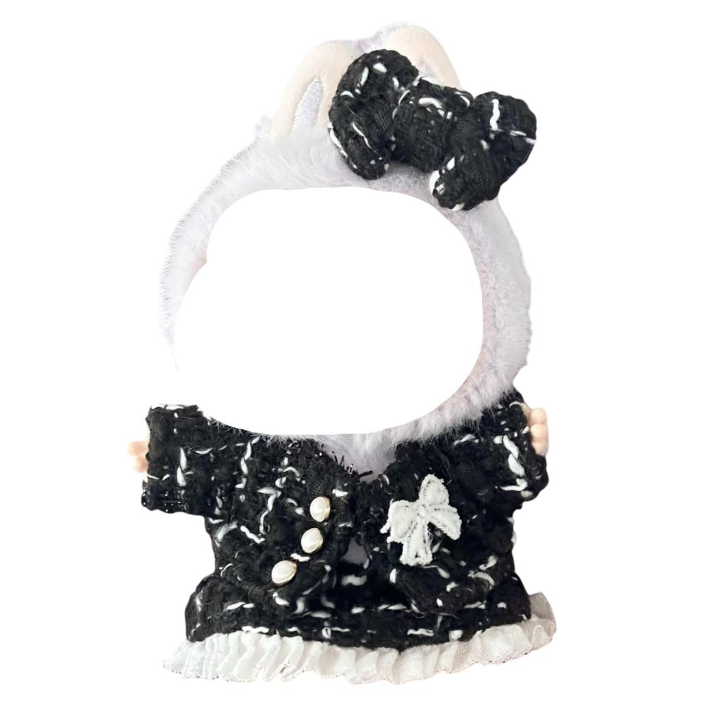 AXLUCE Lovebu Tweed Jacket and Skirt Plush Toy Outfit (Black)