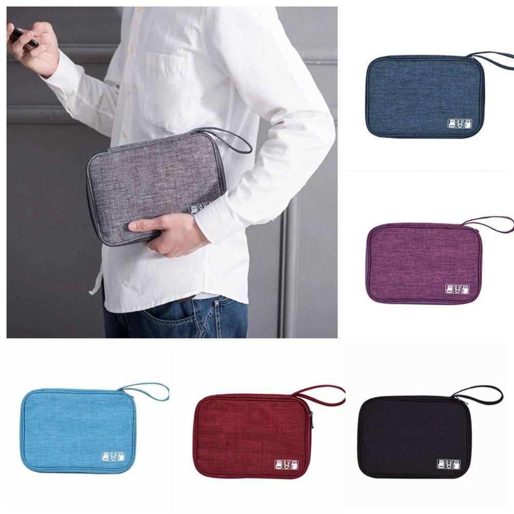 Polyester Cable Organizer Bag Tangle-Free Charger Cable Case Portable USB Organizer  Travel Use