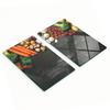 Multifunctional Decorative Glass Boards with Vegetable Print 2x30x52 Cm