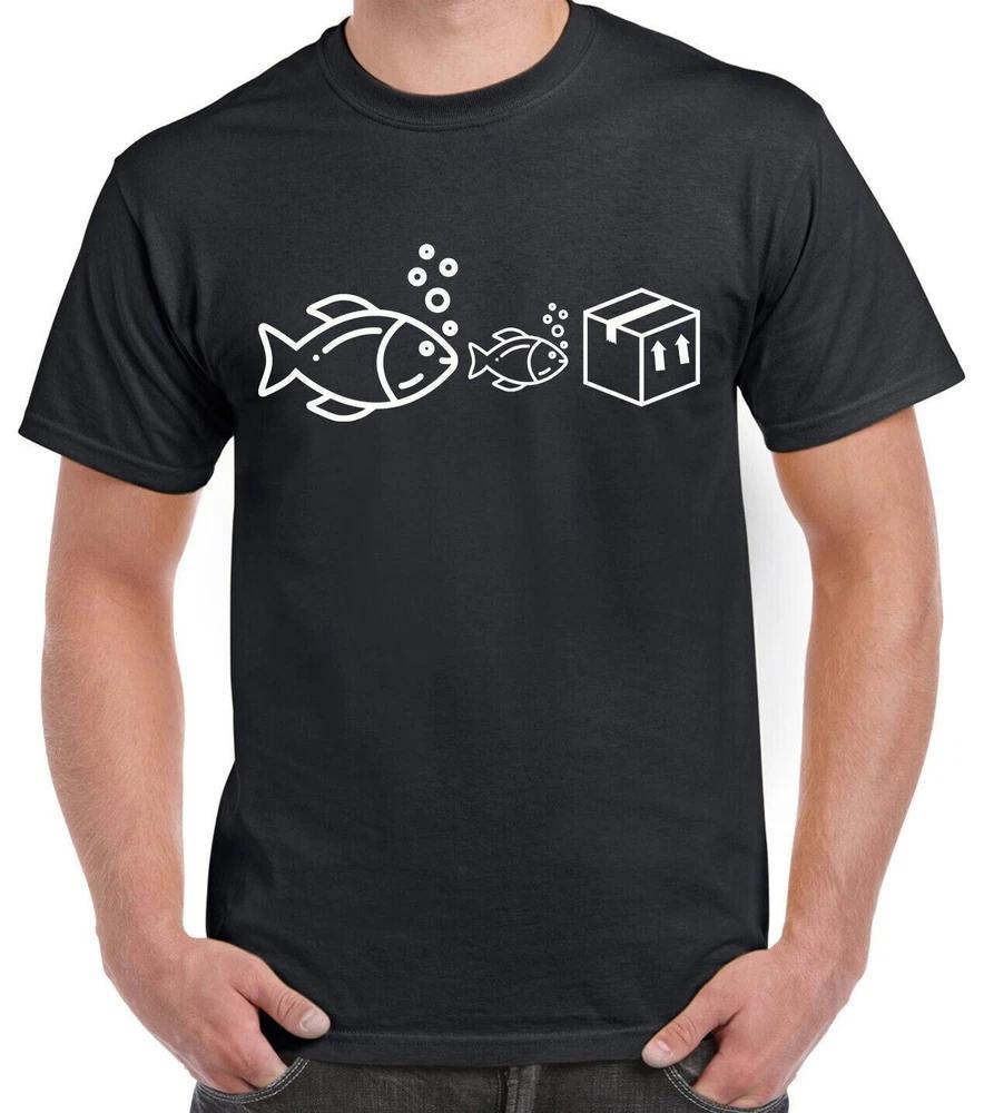 Big fish little fish cardboard box dance music funny tee top all sizes s to 5xl 2XL