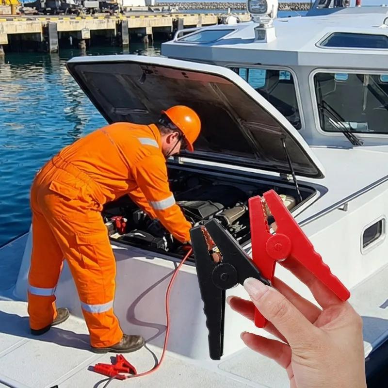 Red Black Charging Battery Cables Boost Clamps Insulating Alligator Clips Emergency Power Terminal Test Connectors Wholesale