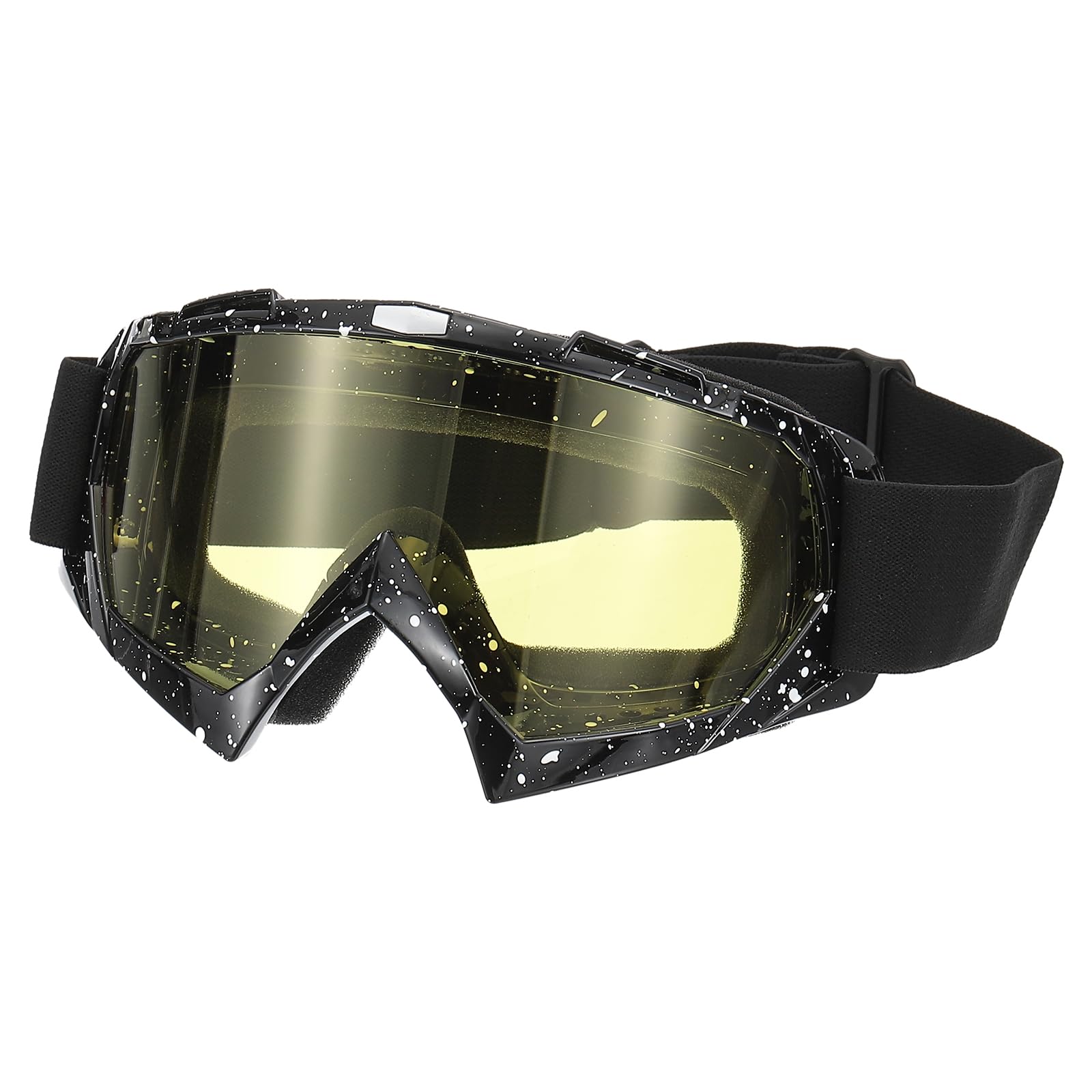 

[PATIKIL] Dirt Bike Goggles Motorcycle Goggles ATV Goggles Ski Goggles Racing Helmet Goggles Black and Yellow Lens