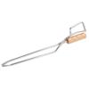 Stainless Steel Fireplace Tongs with Wooden Handle Multifunctional Long Firewood Tong for Fire Pit