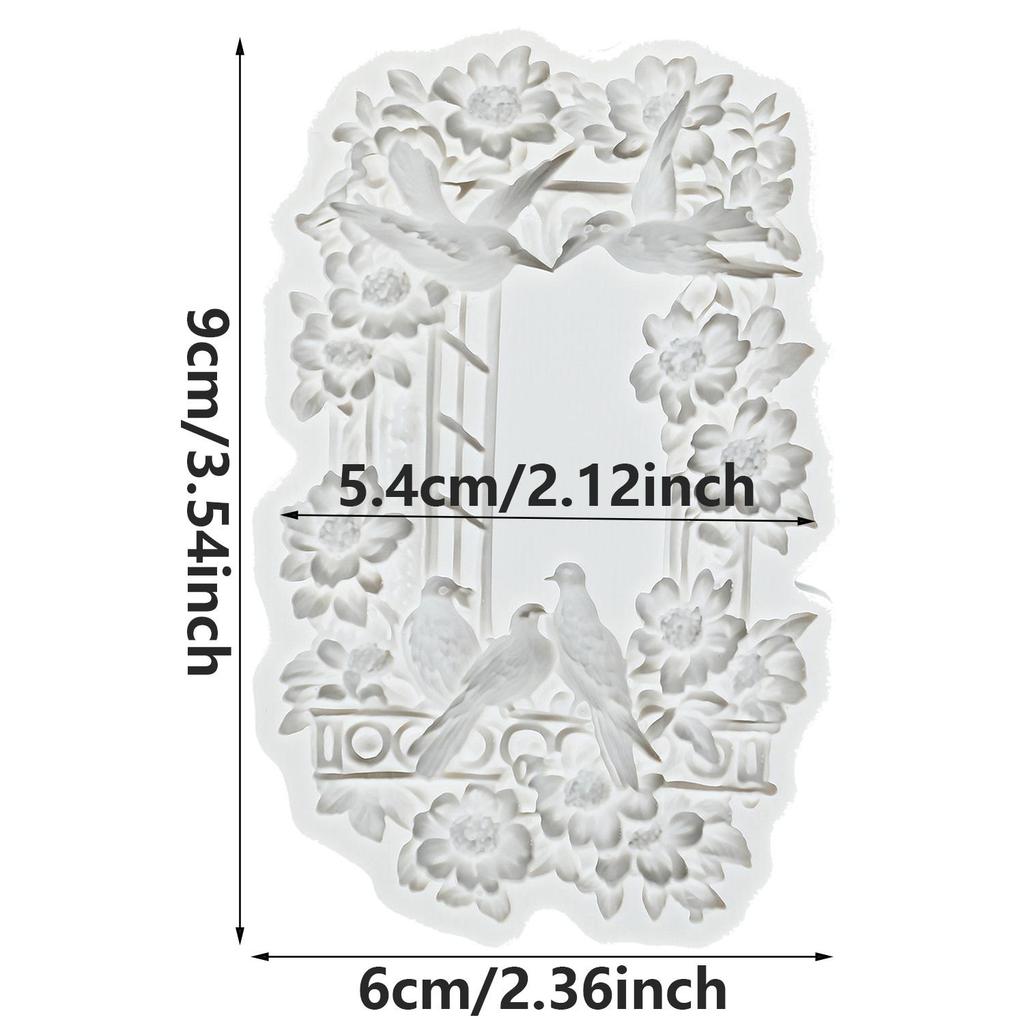 Door Window Silicone Mold Bird Fondant Molds Cake Decorating Tools Theme Cake Dessert Decorated Chocolate Candy Mold