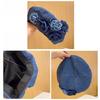Novelty Stylish Cabbie Hat for Men Women Hat Denims Vintage Cabbie Caps Unisex Headwear Autumn Winter Hat for Daily Wear