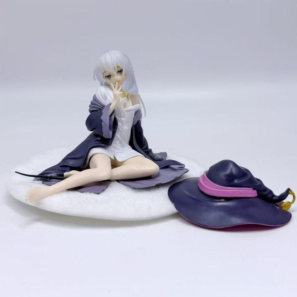 

Elaina Figurine 10Cm Scale The Journey Of Elaina Anime Statue Ashen Witch Elaina Sitting Pvc Figurine Seller For Collection Present