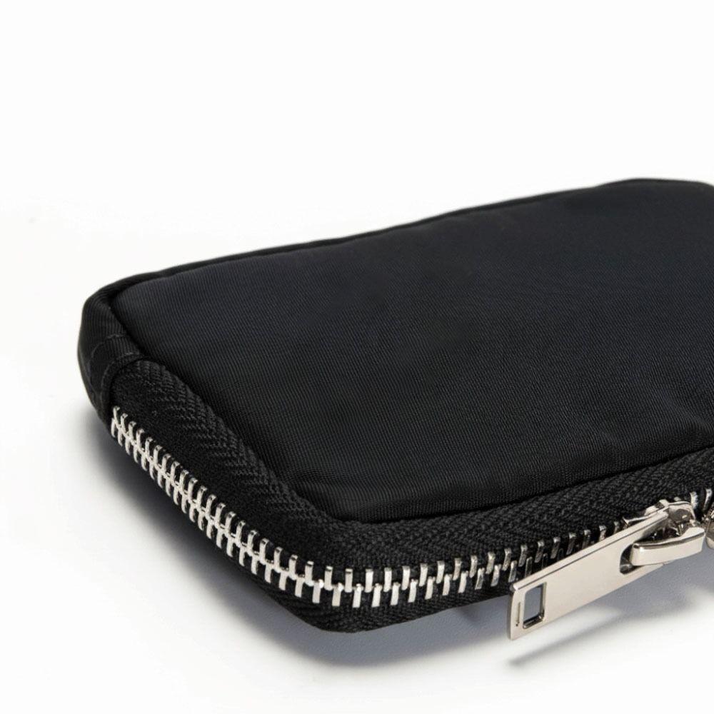 Portable Short Men's Nylon Wallet Waterproof Card Organizer Mini Storage Bag Zipper Closure Earbuds Storage Bag Unisex