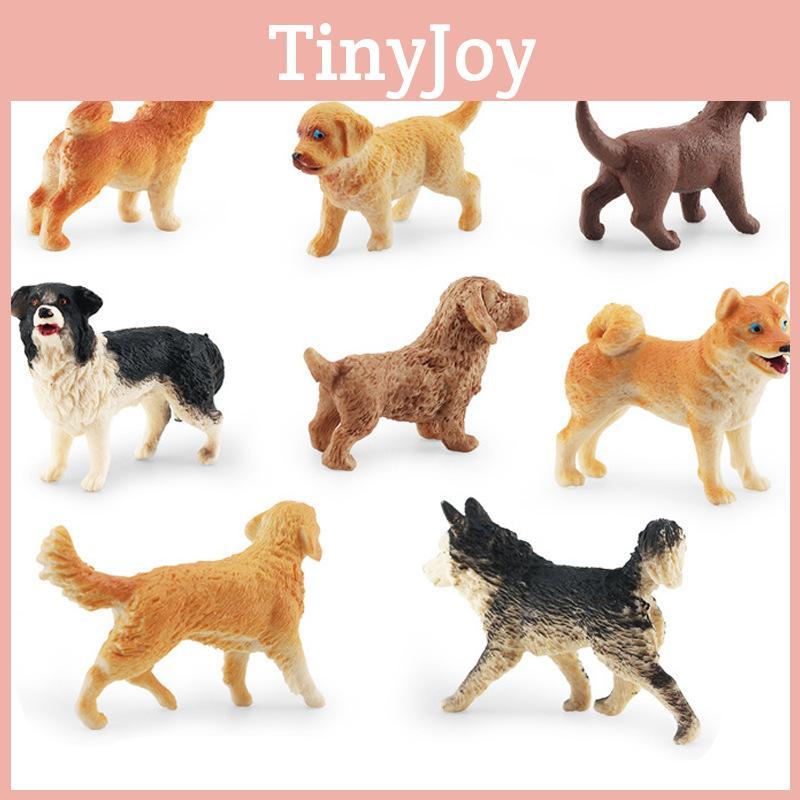 Entzückendes Miniatur-Hundemodell Realistisches PVC Husky Golden Retriever Shiba Inu Ausstellungsfigur