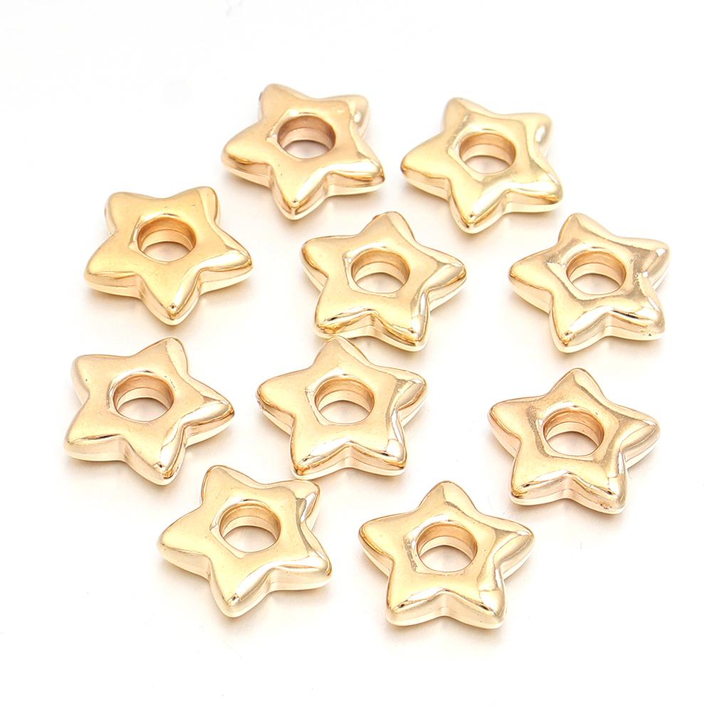 30-100pcs Big Hole CCB Beads Star Beads Peach Heart Beads Irregular Droplet Beads Spacer Beads For Jewelry Making Accessories