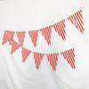 Red & White Striped Pennant Banner for Parties & Weddings