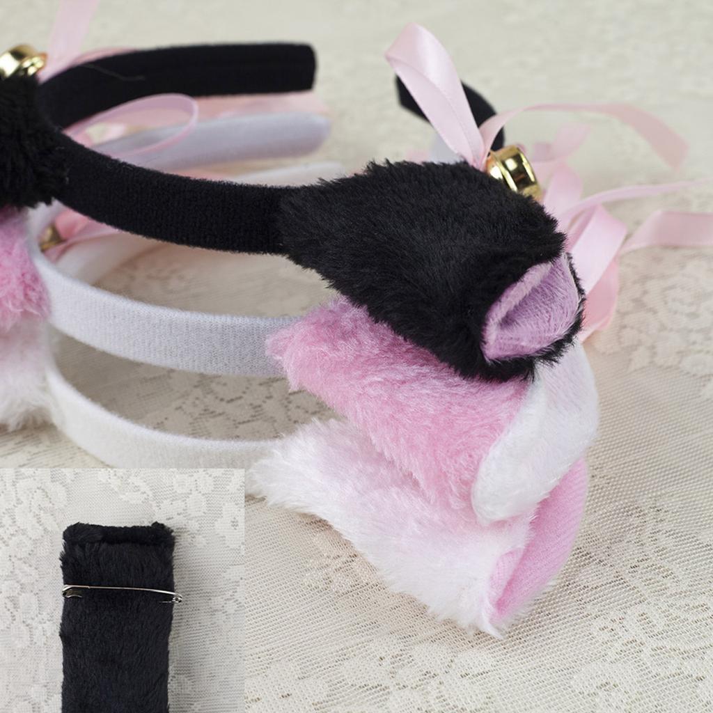 Kitten Headbands Cosplay Bell Cat Ear Hairbands Headwear Makeup Washing Face Hairbands Birthday Party