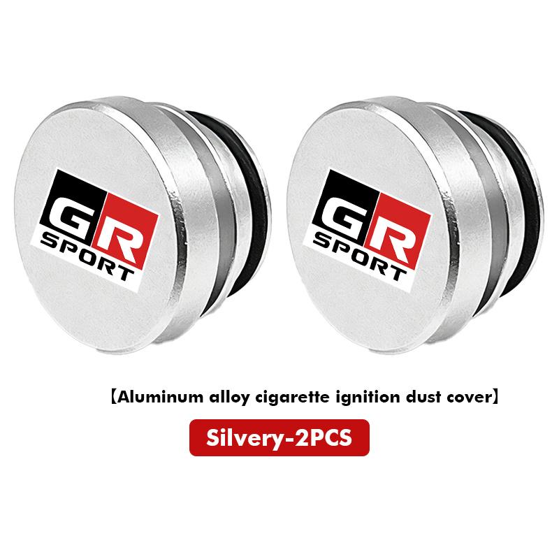 Car Logo Cigarette Lighter Dustproof Cap Protective Cover Auto Accessories For Toyota GR sport Hilux Aygo TDR Yaris Corolla Rav4
