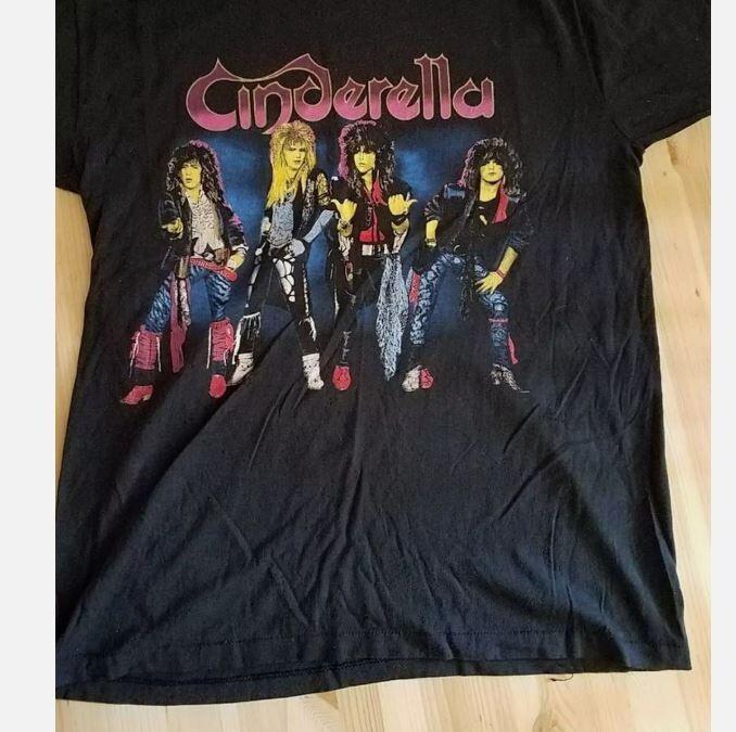 26 Band Tees × Vintage Cinderella Night Songs Concert T Shirt REPRINT Unisex T-Shirt XXXXL