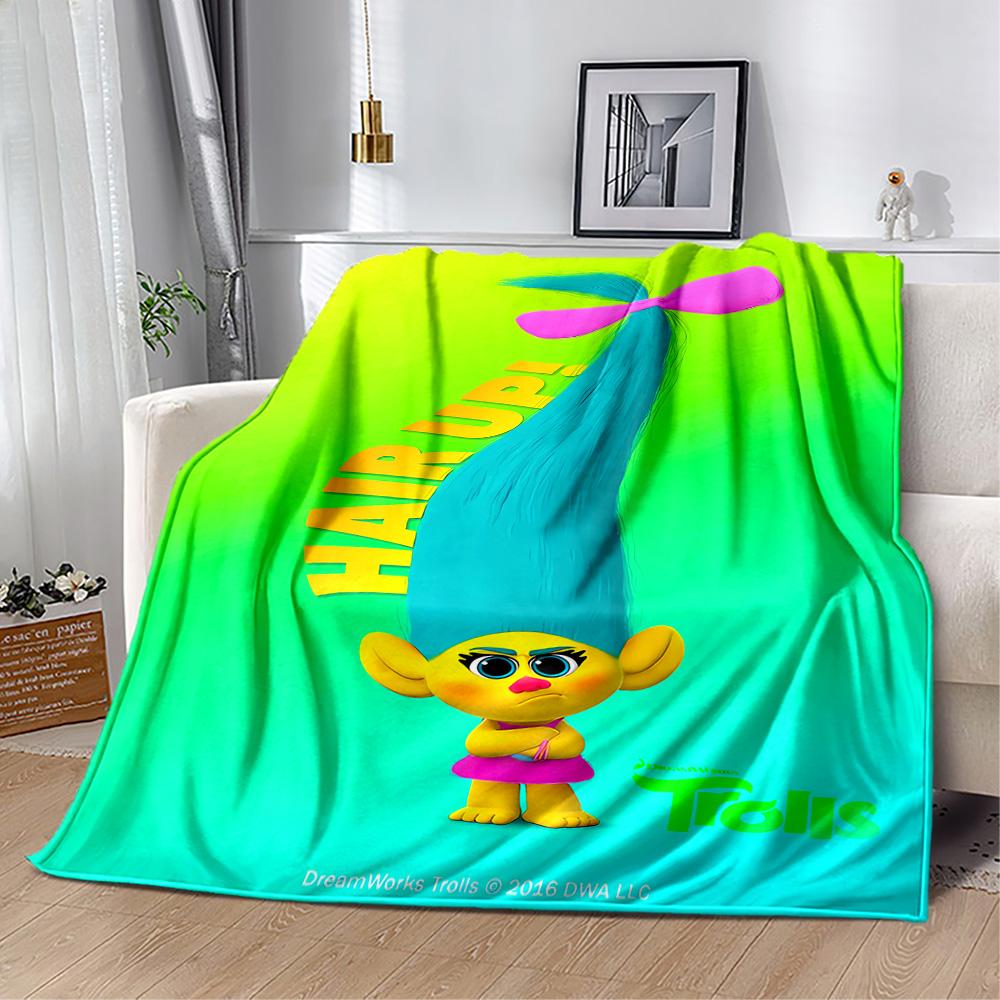 Trolls World Tour Blanket Soft Warm Cozy Suitable for Chair Bed Livingroom for All Seasons Modern Ideal Gift For Birthday Valentine'S Day