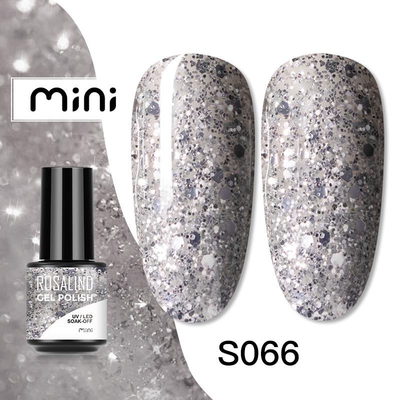 ROSALIND Mini Pure Color Gel 80 Colors Nail Polish Soak Off UV LED Gel Polish Varnish Lacquer Semi Permanent Base Top Coat For Nail Art Design