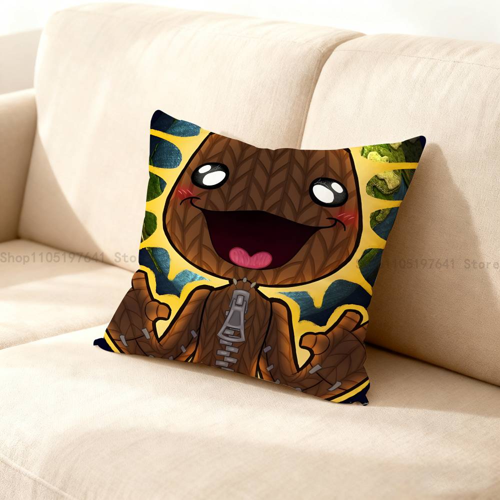 L-Lbp S-Sackboy Custom Pillow Case For Sofa Decor Car Office Room Printing Cushion Cover Decorations And Protector