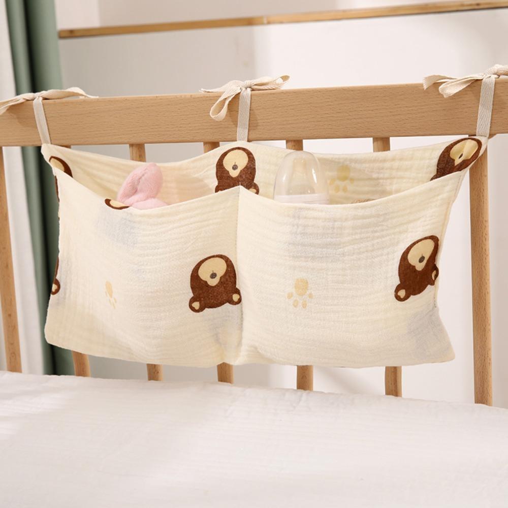 Portable Diaper Storage Bag Multi-Function Baby Bedside Bag Crib Hanging Storage Bag  Baby Newborn