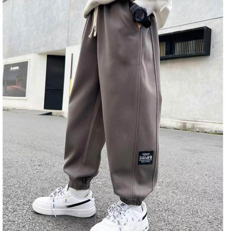 

Зимние теплые спортивные штаны для мальчика, детские толстые флисовые повседневные брюки в стиле хип-хоп, спортивные брюки, детская одежда 150