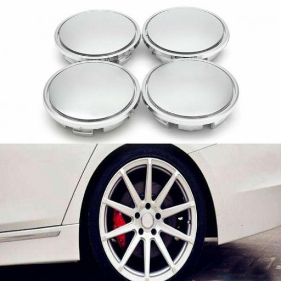 4Pcs Chrome Car Wheel Center Cap Tyre Rim Hub Caps Cover ABS 65mm (in 56mm)